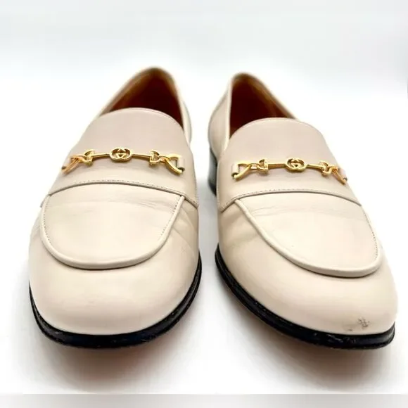 GUCCI Jakarta Interlocking G Horsebit Loafers Calfskin Mystic White EU39.5 US9.5 - Picture 3 of 9